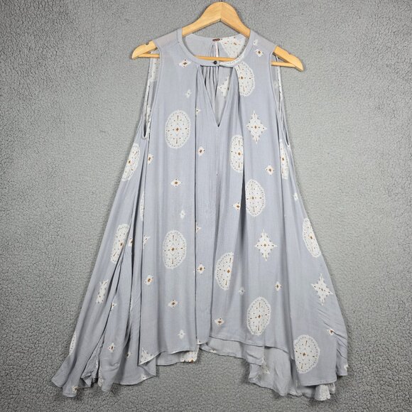 FREE PEOPLE Tree Swing Tunic Top Small Lightweight Airy Sleeveless Boho Beachy - Picture 1 of 16
